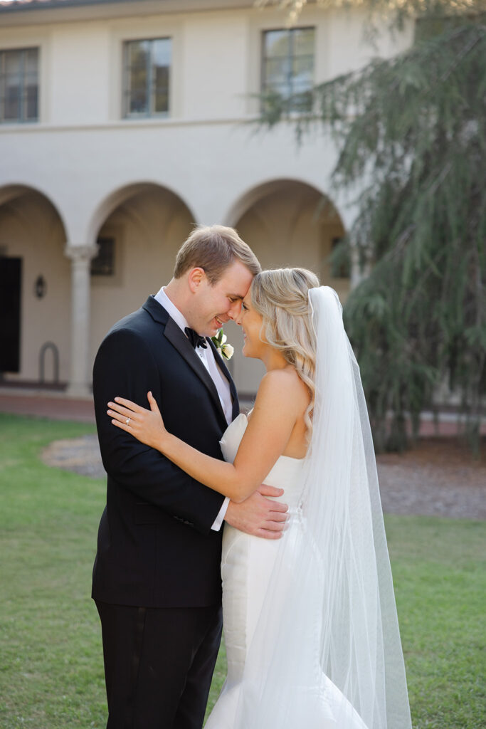 Ben and Kelly embracing during a quiet portrait together.