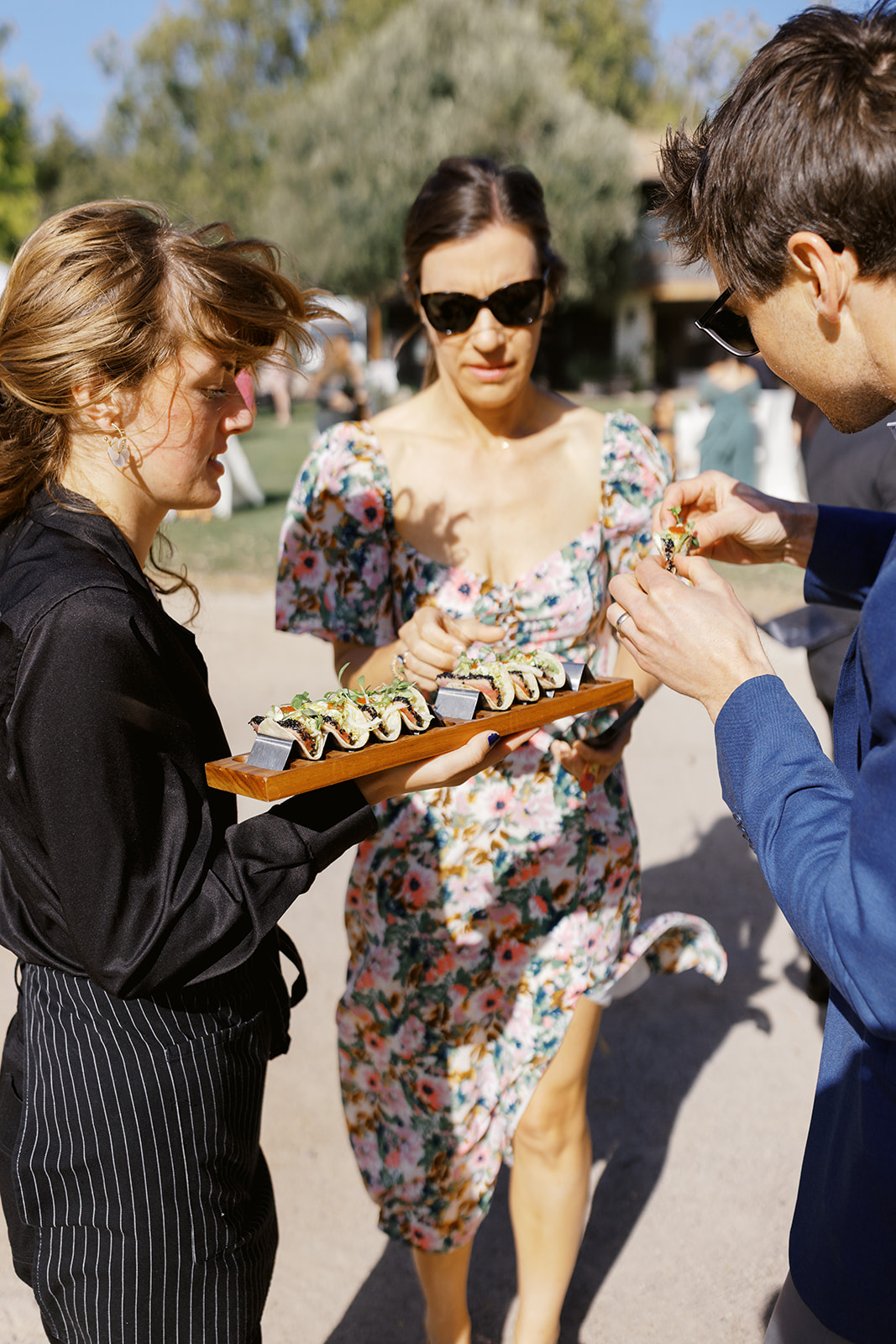 Guests enjoying appetizers during cocktail hour
